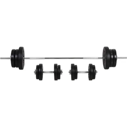 Homcom Dumbbells and Barbell Set 65kg Adjustable Weights