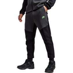 NIKE Tech Fleece Jogger Pants - Black/Anthracite/Green Strike