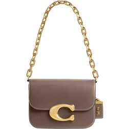 Coach Idol Schultertasche Leder Dark Stone brown