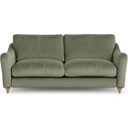 Dunelm Hattie Matte Plush Velvet Sage Sofa 203cm 3 Seater