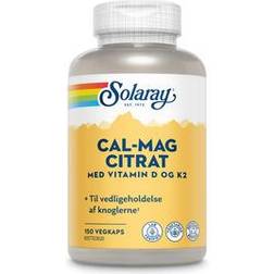 Solaray Cal-Mag Citrate with Vitamin D + K2 150 st