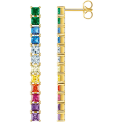 Thomas Sabo Colourful Stones Drop Earrings - Gold/Multicolour