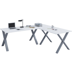 VCM Lona Corner White Skrivebord 160x220cm