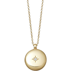 Astley Clarke Biography Medium Locket Necklace - Gold/Sapphire