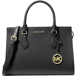 Michael Kors Sheila Medium Faux Saffiano Leather Satchel - Black