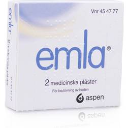 Emla Medicinska Plåster 25mg/25mg 2 st Plåster