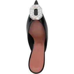 Amina Muaddi Camelia Patent Leather Mules - Black