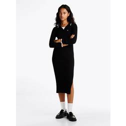 Tommy Hilfiger Geripptes Slim Fit Midi-Polokleid