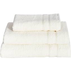 Borg Living Handduk 50x100 cm Vit 100% Bomull Badlakan Vit (100x50cm)