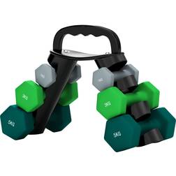 Sportnow Hantelset Med Förvaringsställ 2 x 1 Kg 2 3 Kg 2 X 5 Kg