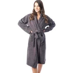 Daisy Dreamer Luxury Terry Cotton Bath Robe - Charcoal