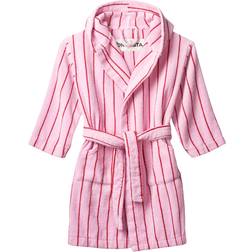 Bongusta Kid's Naram Bathrobe - Baby Pink & Ski Patrol Red