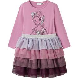 Name It Okanna Frozen Tyll Klänning - Mauve Orchid