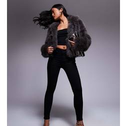 River Island Petite Midrise Skinny Jean - Black