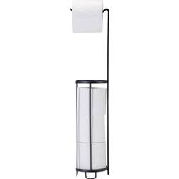 Croydex Free Standing Toilet Paper Holder Matte Black 24.13cm H X 5.63cm W X 5.2cm D