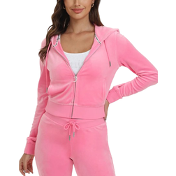 Juicy Couture OG Big Bling Velour Hoodie - Hot