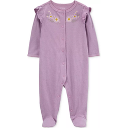 Carter's Baby Floral Snap-Up Thermal Sleep & Play Pajamas - Purple (195862440764)