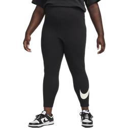 Nike Plus Size High-Waisted Graphic Leggings - Black/Sail