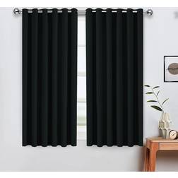 99rooms Blackout Eyelet Curtains Pair 66" x 72"