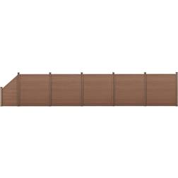 Neu.Holz WPC Gartenzaun mit Schräge 183 x 973 cm