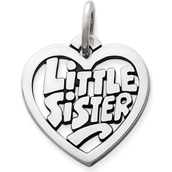 James Avery Little Sister Heart Charm - Silver