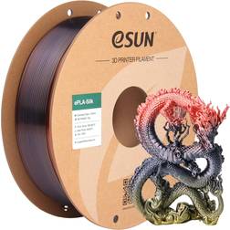 eSUN Silk Rainbow PLA Filament 1.75mm, Silky Colorful PLA 3D Printer Filament, 1KG Gradient Changing Multicolor Shiny Filament for 3D Printer, Morning Glow