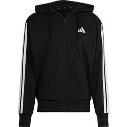 adidas Essentials French Terry Full-zip Hoodie - Sort/Hvid