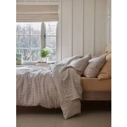 Piglet in Bed Gingham Linen Duvet Cover