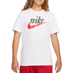 Nike Sportswear Men's Heritage Script Logo Short-Sleeve Crewneck T-Shirt - White
