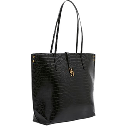 River Island Croc Embossed Tote Bag - Black