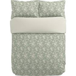 V&A Daffodil Dreams Set Super King Duvet Cover Green
