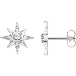 Thomas Sabo Star Ear Studs - Silver/Transparent