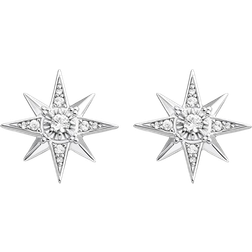 Thomas Sabo Star Ear Studs - Silver/Transparent