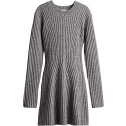 H&M Rib Knit Dress - Grey Marl