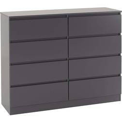 SECONIQUE Malvern Grey Chest of Drawer 121.5x100cm