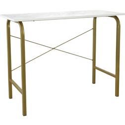 Teamson Home Versanora Brass/White Writing Desk 15.7x39.4"