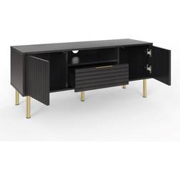 GFW Nervata Black TV Bench 119.5x49cm