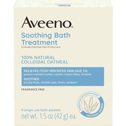 Aveeno Soothing Bath Treatment Fragrance Free 8 Packets 8-pack