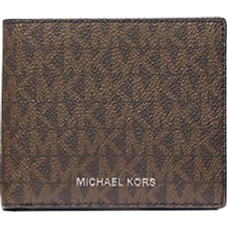 Michael Kors Greyson Logo Slim Billfold Wallet - Brown/Black