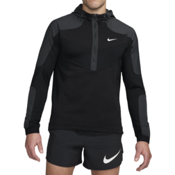 Nike Men's Long Sleeve Running Top - Black/Dark Smoke Grey