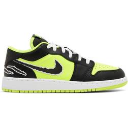 NIKE Air Jordan 1 Low SE GS - Volt/White/Black