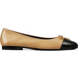 Tory Burch Cap-Toe Ballet - Ginger Shortbread/Perfect Black