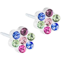 Blomdahl Stud Earrings - Silver/Multicolour