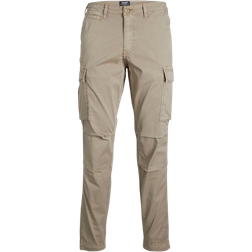 Jack & Jones Tapered Fit Cargo Trousers - Beige/Dune