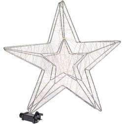 Samuel Alexander Light Up Double Star Silhouette Silver Advent Star