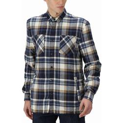 Regatta Thamos Button Up Shirt - Navy/Gold Sand Check