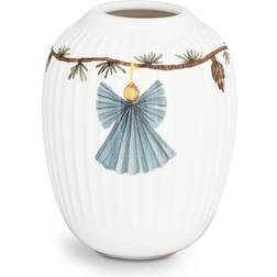 Kähler Hammershøi Christmas White/Blue/Brown Vase 10.5cm