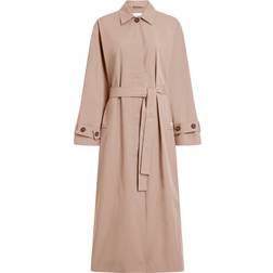 Calvin Klein Cotton Nylon Long Trench Coat