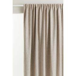 H&M Bred Mørklægningsgardinfag 250 x 250 cm Brun