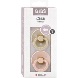 Bibs Colour Soother Latex Size 2 6-18 Months Pack of 2